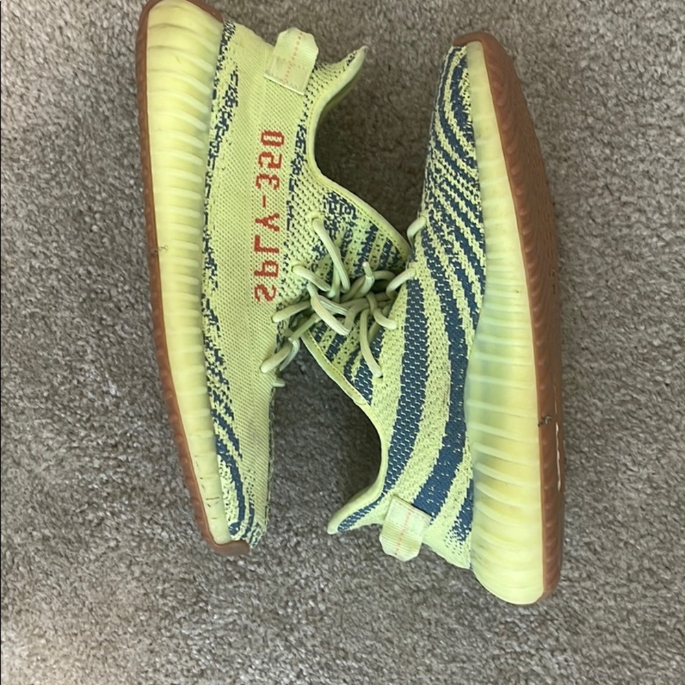 Yeezys 350 neon zebra